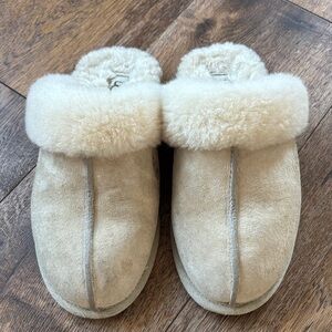 UGG Cream Shearling Slippers